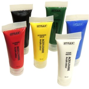 Acrylfarben. 6 Farbe-Set a 75ml