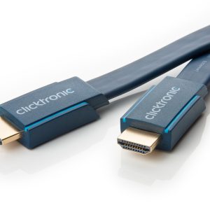 HDMI Kabel 1.0m. Clicktronic High-End Flach-Kabel