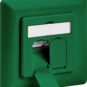 CAT 6a Unterputzdose 2xRJ45. geschirmt. grün
