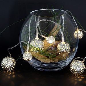 Lichterkette 8 LED Oriental silber 1.4m warmweiß