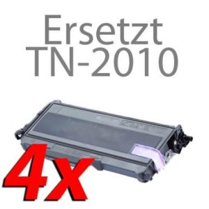 Toner-Sparset: 4 x BLT2010. Rebuild für Brother-Drucker