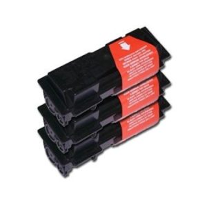 Toner-Set: 3 x schwarz. alternativ zu Kyocera TK-18