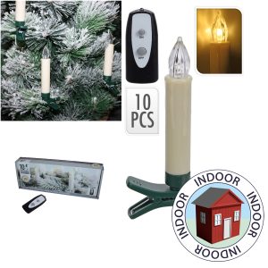 12er Set kabellose LED Christbaumkerzen inkl. Fernbedienung