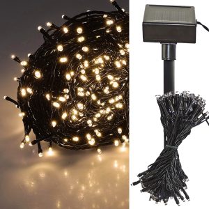 Solar-Lichterkette 50 warmweiße LED. 7m Länge
