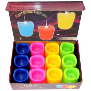 LED Teelichter. Partyset 12er Pack. farbig