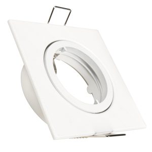LED-Einbaurahmen. weiß. schwenkbar. 82mm Bajonett-Fassung
