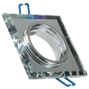 LED-Einbaurahmen. kristall-klar. starr. 90x90mm