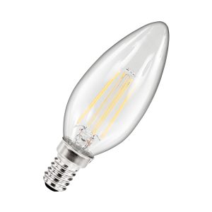 LED Kerze E14. 4W. 490lm. warmweiß 2700K Filament