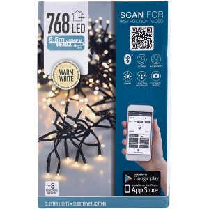 Lichterkette 768 LED 8.5m warmweiß Timer. APP Steuerung
