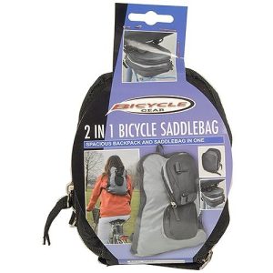 2 in 1 Fahrrad-Satteltasche & Rucksack