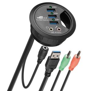 USB 3.0 Verteiler 3fach mit Audio-Buchsen