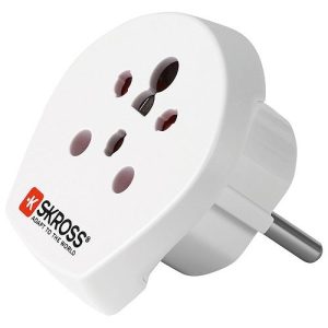 SKROSS Reiseadapter/Country Denmark Israel India to EU weiß