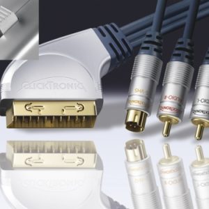 Scart-Kabel Cinch/SVHS 3m. Clicktronic