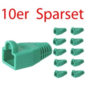 Tülle für RJ45 Stecker. grün. 10er Pack