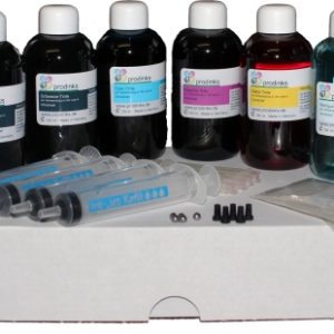 Tinten-Nachfüll-Set Schwarz & Farbe; 600ml + Zubehör