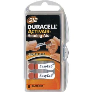 Hörgerätebatterie Duracell EasyTab 6 Stück V 312