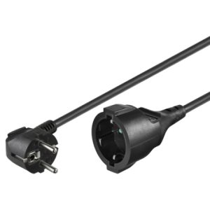 Netzverlängerungskabel. 3m. schwarz