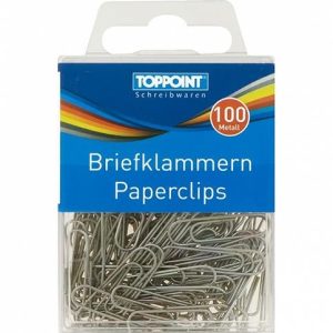 Büroklammern. silber. 28mm. 100er-Pack