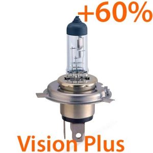 Kfz Autolampe H4. Philips VisionPlus (+60%)