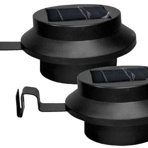 Solar Dachrinnenleuchte mit 3 LED´s. schwarz. 2er-Set