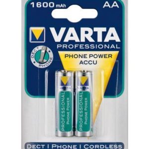 2 Stück AA-Akkus. 1600mAh Varta. DECT Akku