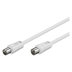 Koaxial Anschluss Kabel; weiß. 15m