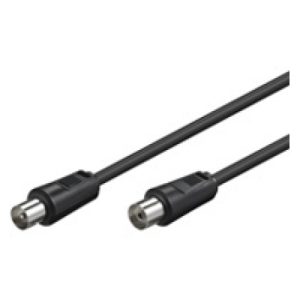 Koaxial Anschluss Kabel; schwarz. 1.5m