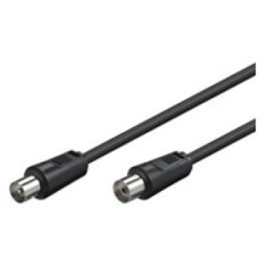 Koaxial Anschluss Kabel; schwarz. 2.5m