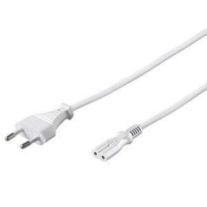 Netzkabel. Eurostecker. 1.80 m. weiss