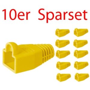 Tülle für RJ45 Stecker. gelb. 10er Pack