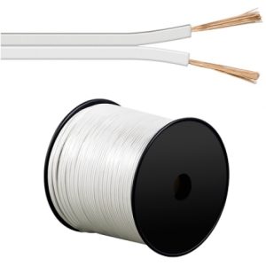Lautsprecherkabel weiß. Q.2×1.50. 100m. CCA