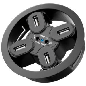 USB 2.0 Verteiler 4fach mit Audio-Buchsen