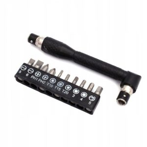Bithalter Winkeladapter mit 90° Winkel. Set inkl. 10 Bits