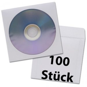 DVD-Hüllen. 100 Stück. Papierfenstertasche. Klappe