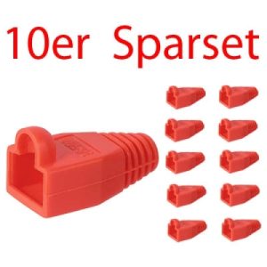 Tülle für RJ45 Stecker. rot. 10er Pack