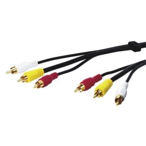 3-fach Cinch Videokabel. 15m Länge