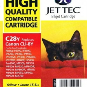 JetTec Tintenpatrone Yellow / Gelb für Canon. Art CK8Y JETTEC