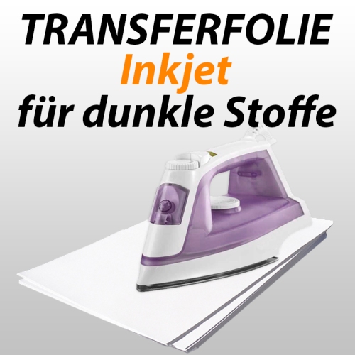 Inkjet-Transferfolie f. dunkle Textilien. 10 Blatt