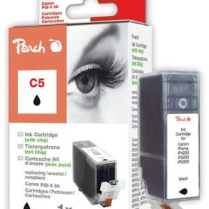 Peach Tintenpatrone schwarz mit Chip. kompatibel zu PGI-5bk