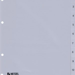 Ordnerregisterregister. A4. grau. Zahlen (1-12)