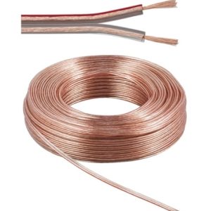 Lautsprecherkabel transparent. Q.2×1.50. 25m. CU