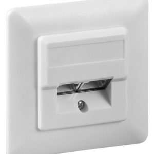 CAT 5e Unterputzdose 2 x RJ45. geschirmt. weiss
