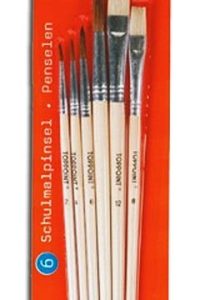 Pinselset. 6 St. Mal- / Schulpinsel