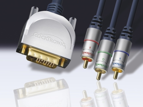 DVI-Kabel RGB-Cinch 3m. Clicktronic