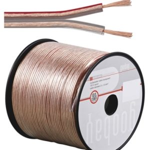 Lautsprecherkabel transparent. Q.2×0.50. 100m. CU