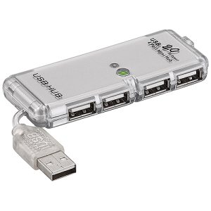 USB 2.0 Mini Hub. 4 Port USB Verteiler