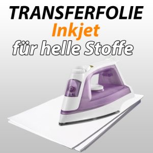 Inkjet-Transferfolie f. helle Textilien. 10 Blatt