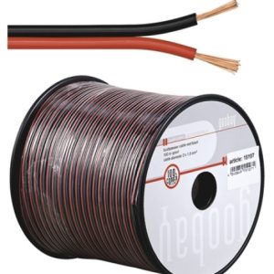 Lautsprecherkabel rot/schwarz. Q.2×0.50. 100m. CU