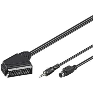 Scart-AdapterKabel auf SVHS + 3.5Klinke. 10m