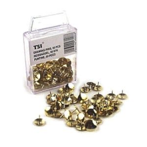 Heftzwecken. extrastark + goldfa.. 100er Packg.